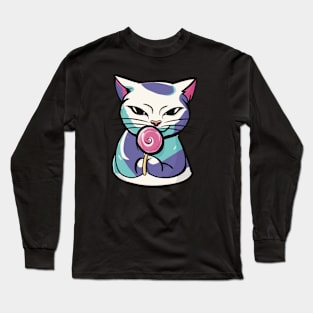 Lollipop Cat Long Sleeve T-Shirt